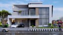 revit 3d duplex house,cgi facade design,tropical mansion,classic exterior render