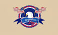 create a premium patriotic logo flag elements