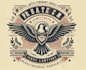 create unique bird falcon security logo