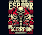 make vintage t shirt horror scorpion logo