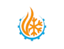 design heating and cooling, hvac company logo