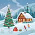 make a christmas illustration for you