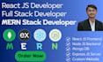 develop react js website, full stack, mern stack development