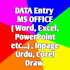 data entry in different ways ms office excell inpage urdu
