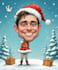 draw a christmas cartoon caricature