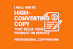 write high converting copy that sells your product or service