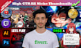 design thumbnail anime and gaming