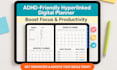 design adhd friendly hyperlinked digital planner for focus and time management