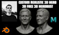 sculpt realistic 3d head bust 3d face model 3d bust face sculpting for 3d print