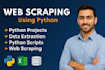web scraping, data extraction, python projects, ai tasks