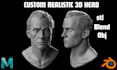 custom 3d head 3d bust 3d sculpture figurine potrait 3d head figure 3d face stl