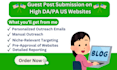 provide SEO guest post backlinks high da pa guest posts
