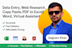 do data scraping, data entry, email leads, copy paste, pdf to excel data entry