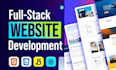 do custom website development as full stack developer, front end developer