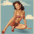 make retro pin up illustration elegant eye catching