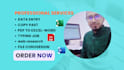 do data entry , copy paste , web research , microsoft excel