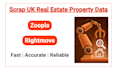 scrape UK real estate property data from zoopla, rightmove