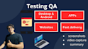test website app and give you feedback