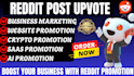 do reddit post upvote comment thread for saas business website ai app promotion