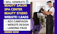 generate beauty salon spa studio leads and build website funnel