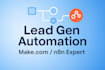 build a lead generation automation using make com or n8n