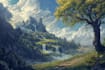 digitally paint fantasy landscape