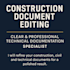 edit construction documents and technical writing