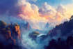 digitally paint fantasy landscape