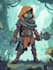 do a 2d character design and concept art