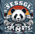 design retro t shirt panda logo