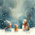 draw unique christmas illustration