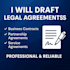 draft legal agreement and contract
