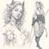 create a detailed fantasy character sketch