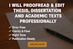professionally proofread and edit thesis, dissertation, text