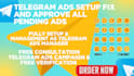telegram ads setup, fragment verification guaranteed ad approval
