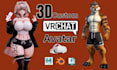 create custom vrchat avatar, high detail furry avatar vrchat unity optimization