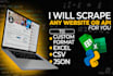 build python automations, web scraping bots and data scripts