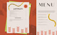 design a modern and professional menu