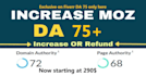increase domain authority da pa 70 plus