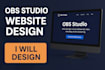 design a professional obs studio and streamyard website