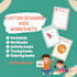 create colorful activity books, workbook and kindergarten worksheets for kids