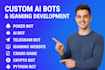 develop advanced poker ai bot igaming website crash game telegram bot