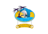 design traditional fun beach wine logo