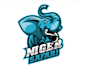 make modern elephant mascot logo