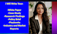 write a business white paper, case study, brief, or report