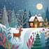 create a beautiful illustrated christmas card
