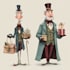 illustrate christmas card,christmas character
