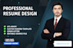 design a professional and modern resume, CV
