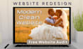 create a modern website redesign for wedding creatives