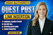 do niche edit, guest posts and link insertion on traffic blogs